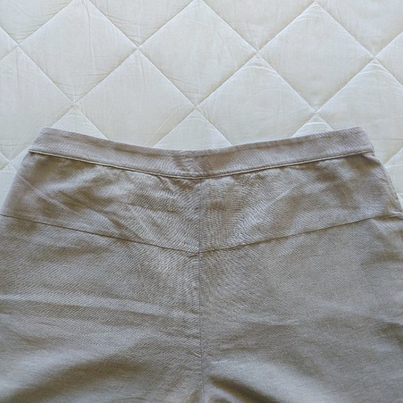 Cotton/Linen cropped pants , lightweight slacks, NWT made in Italy - Picture 4 of 5